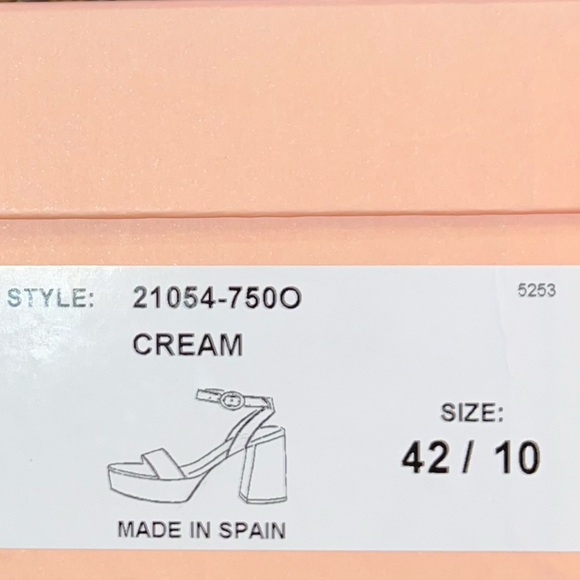 ANA PALMA Made in Spain Leather Woven Heel Sandals Ankle Strap Women EU Size 42 - Picture 6 of 7